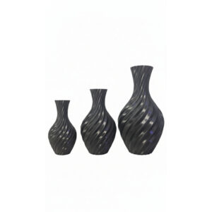 Kit 3 vasos decorativos modernos espiral