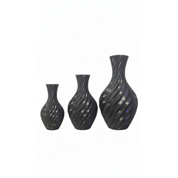 Kit 3 vasos decorativos modernos espiral