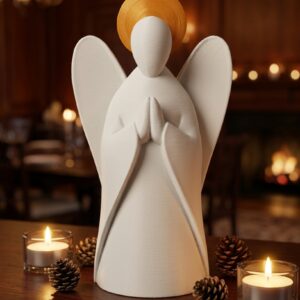 escultura de anjo rezando