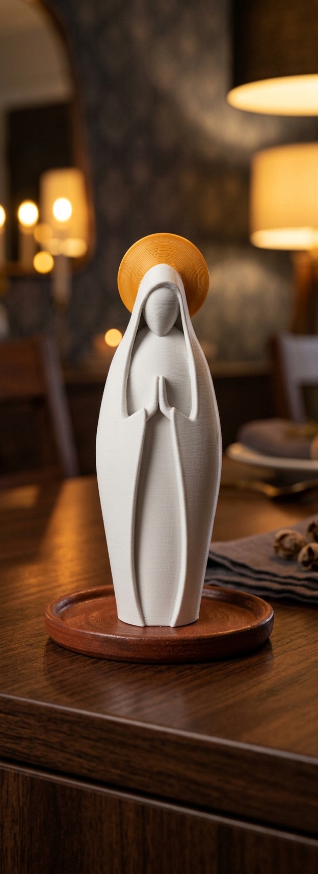 Imagem de Nossa Senhora Maria Mãe de Jesus com Auréola Dourada - Imagem 2